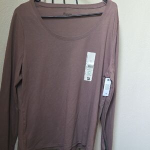 NWT NO BOUNDARIES Twilight Mauve and Slate Grey Long Sleeve Tops